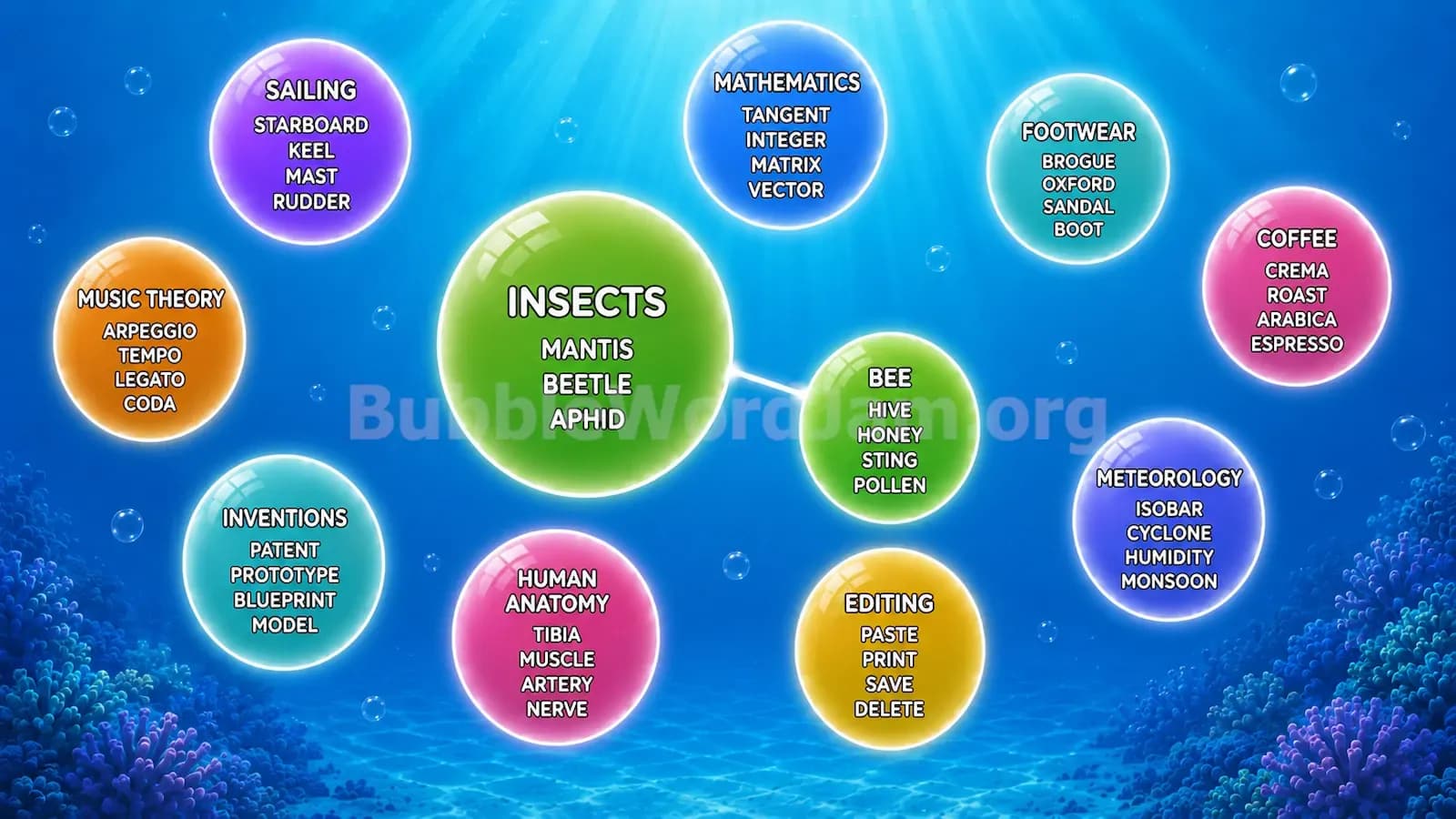Bubble Word Jam Level 238 Screenshot
