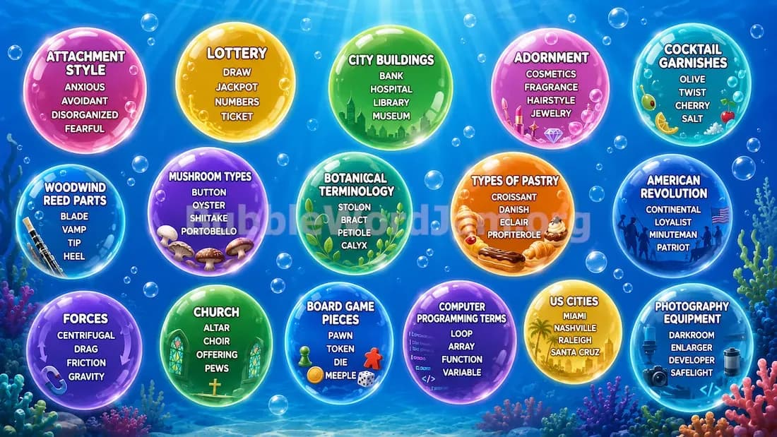Bubble Word Jam Level 490 Answer, Cheat & Solution