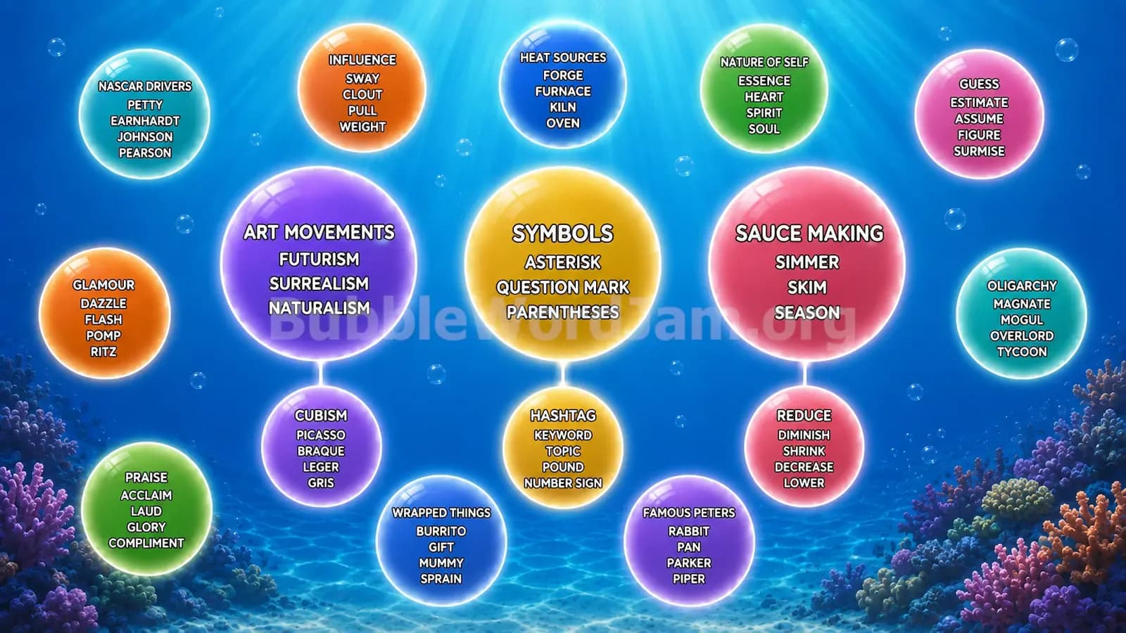 Bubble Word Jam Level 350 Answer, Cheat & Solution
