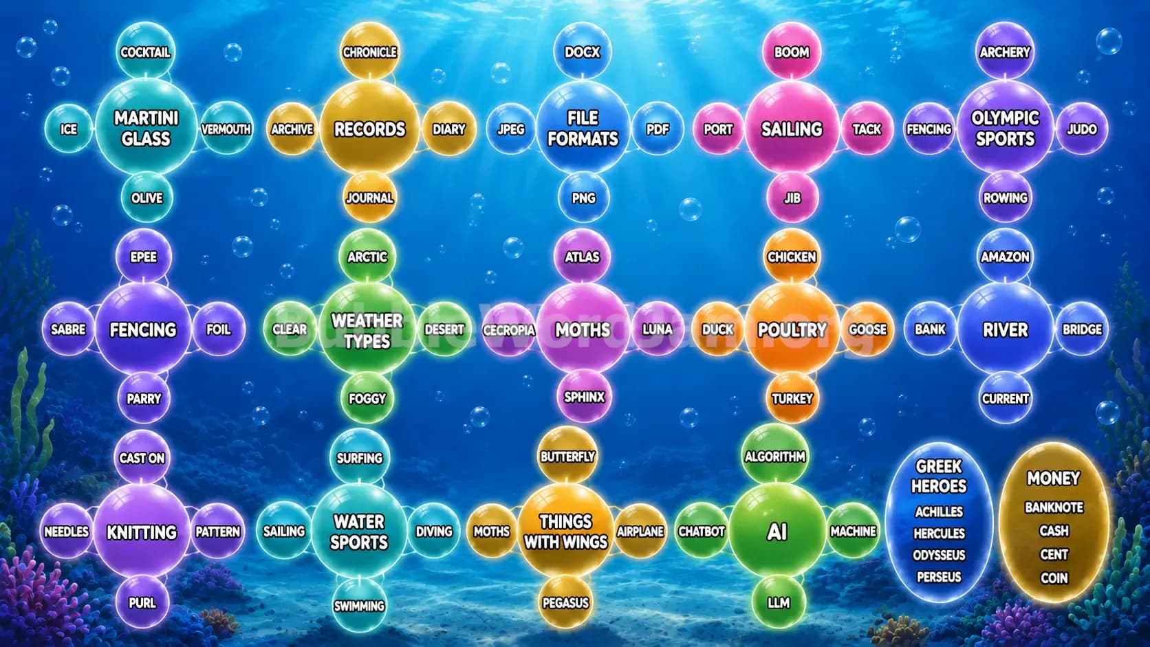 Bubble Word Jam Level 600 Screenshot