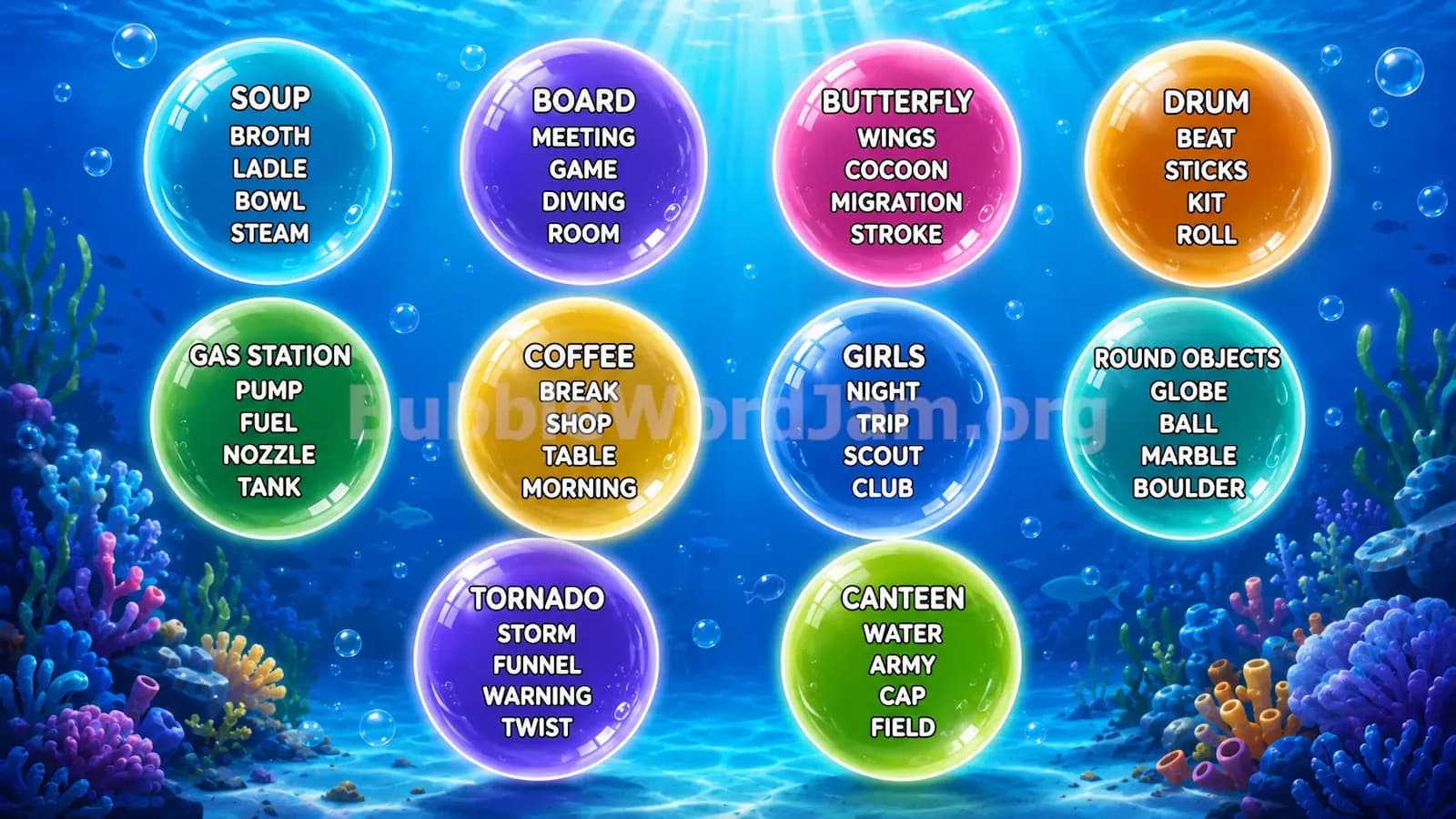 Bubble Word Jam Level 407 Answer, Cheat & Solution