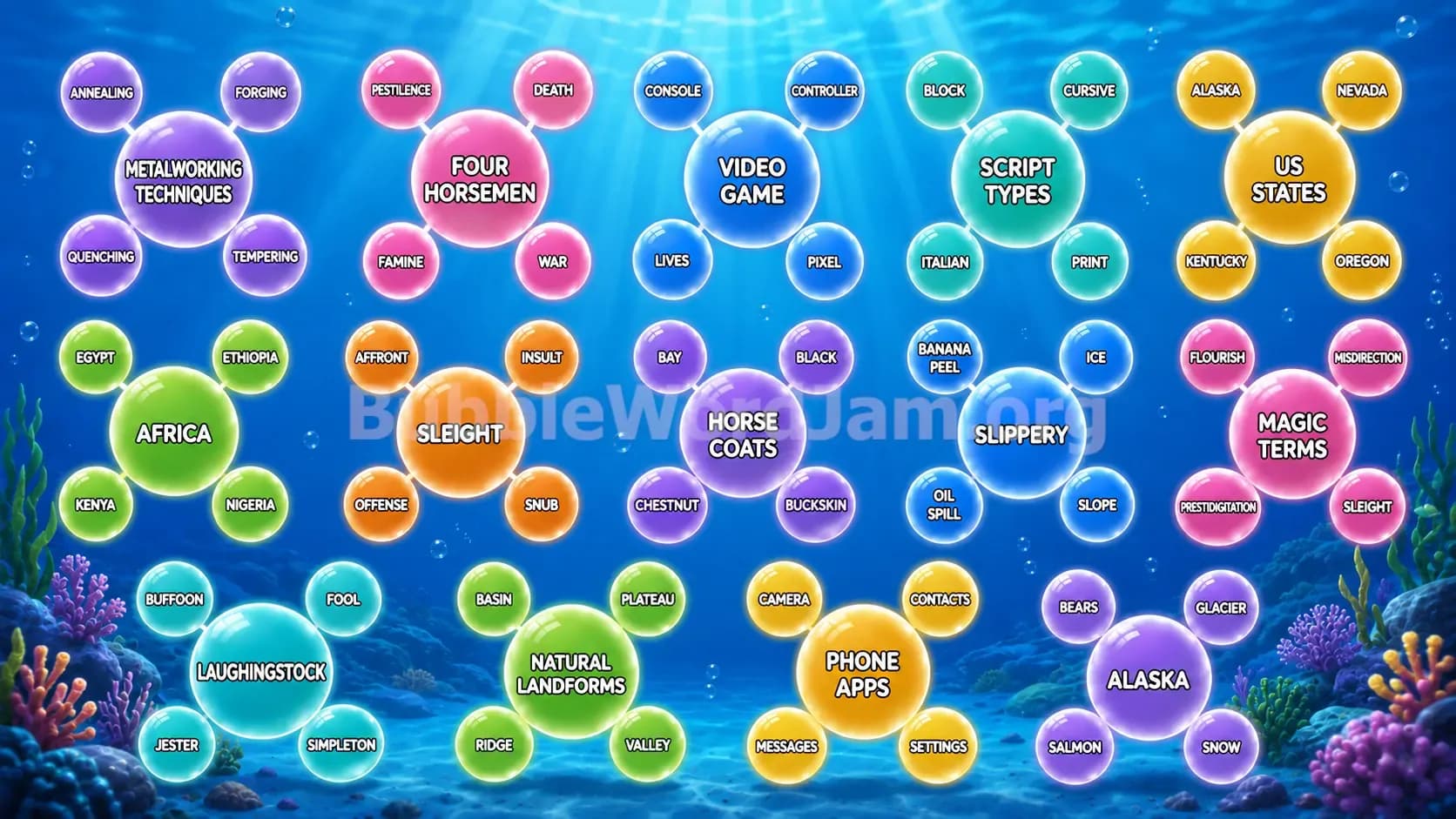 Bubble Word Jam Level 589 Answer, Cheat & Solution