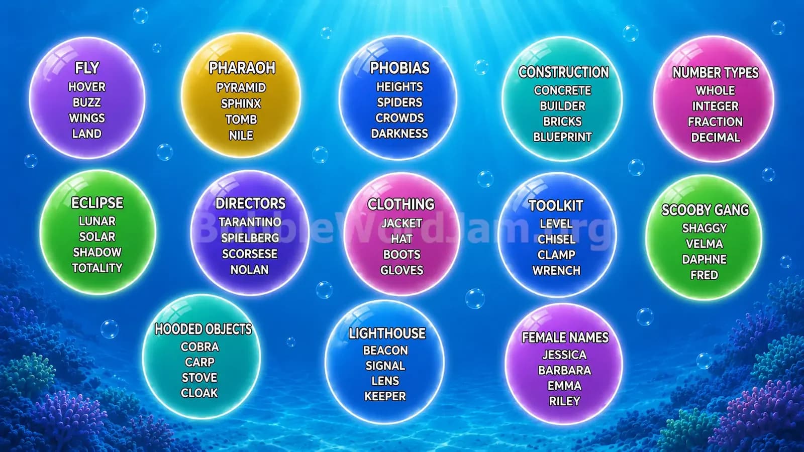 Bubble Word Jam Level 166 Screenshot