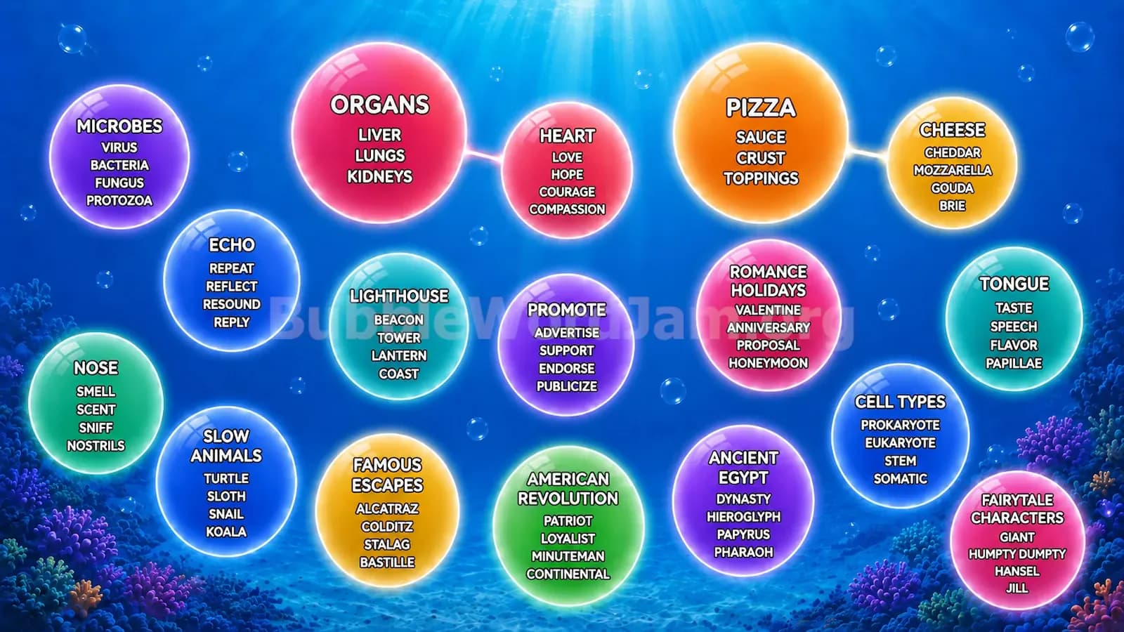 Bubble Word Jam Level 195 Screenshot