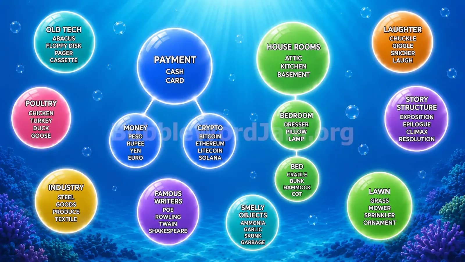 Bubble Word Jam Level 194 Screenshot
