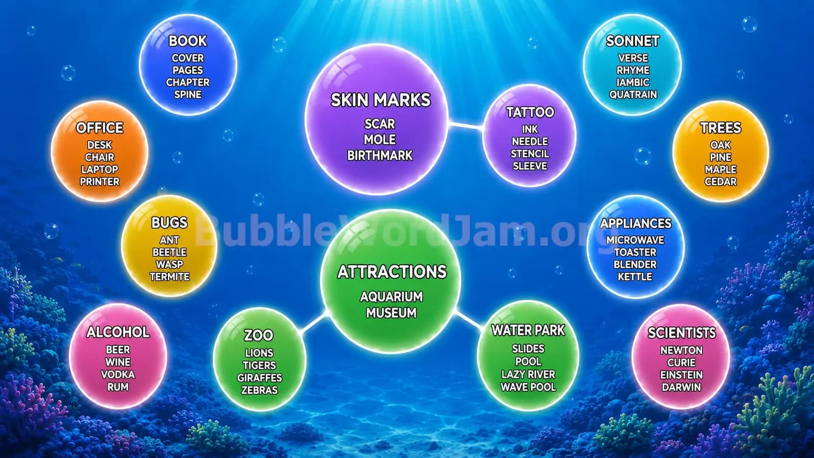 Bubble Word Jam Level 224 Screenshot