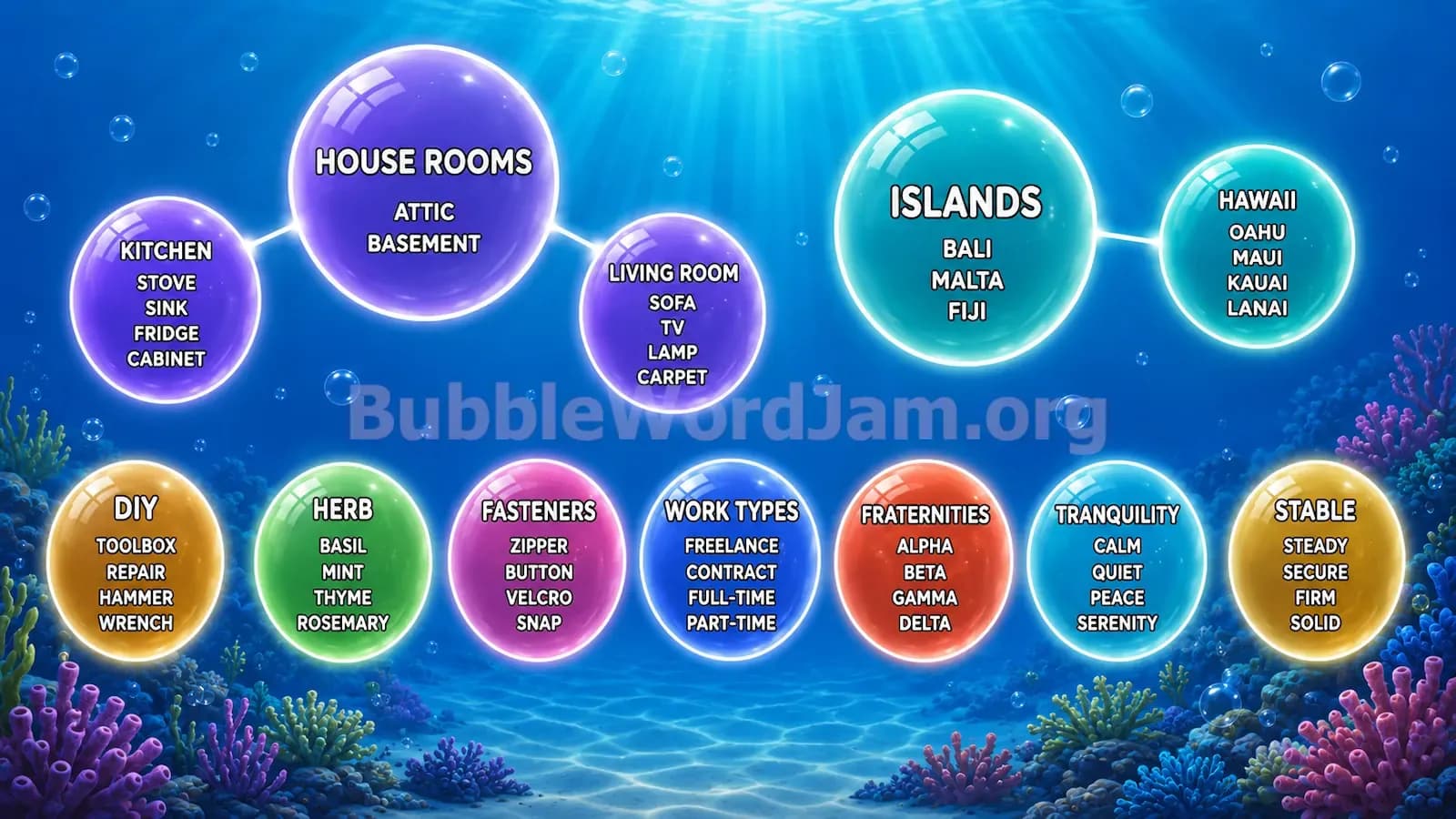 Bubble Word Jam Level 217 Answer, Cheat & Solution