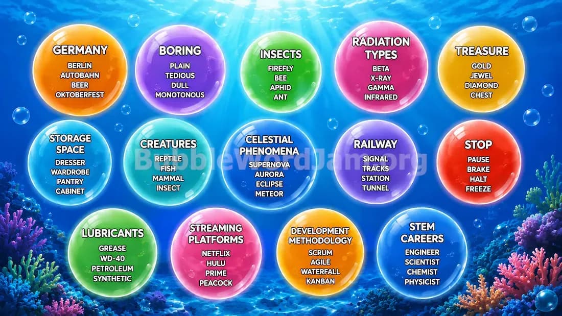 Bubble Word Jam Level 534 Screenshot