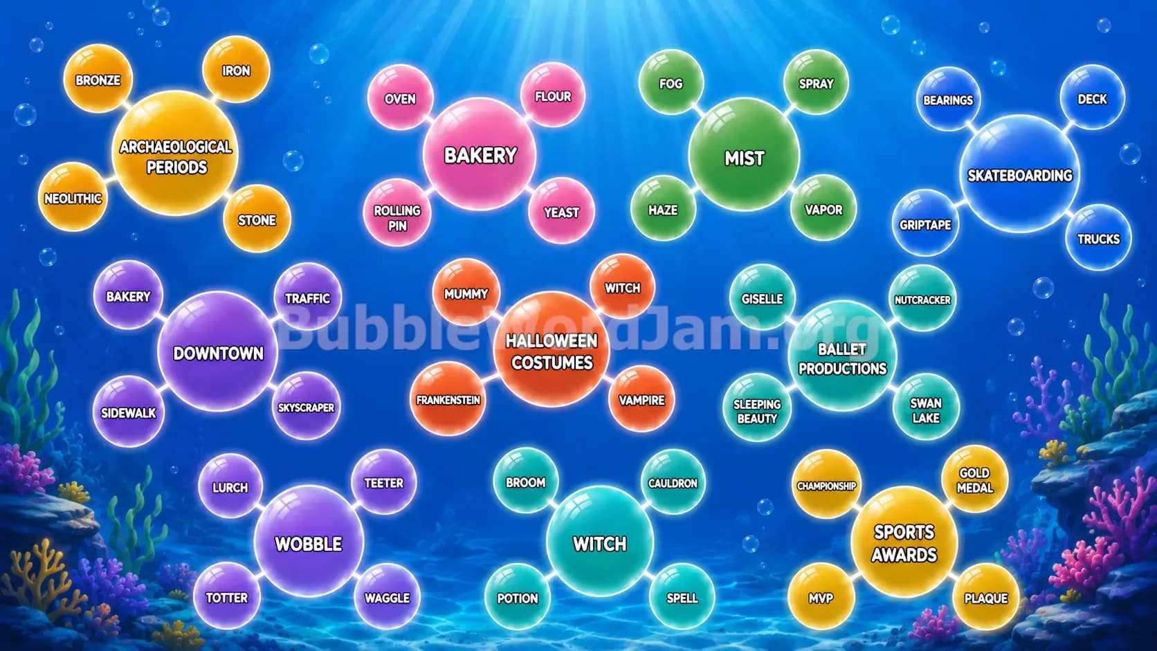 Bubble Word Jam Level 597 Answer, Cheat & Solution