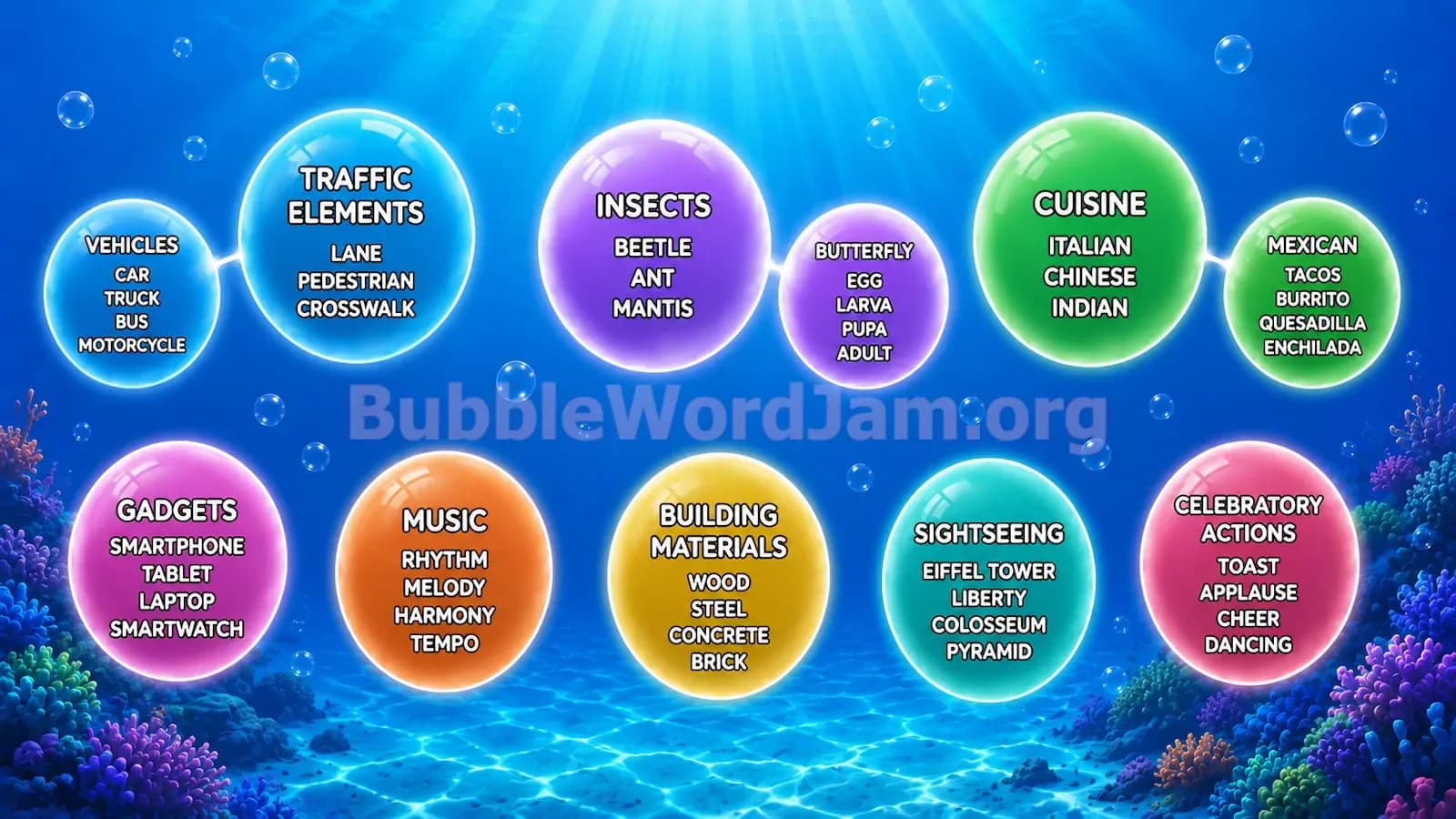 Bubble Word Jam Level 295 Screenshot