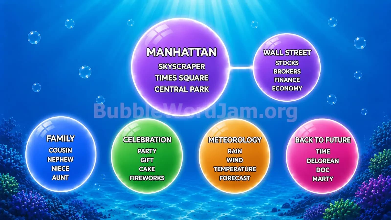 Bubble Word Jam Level 106 Screenshot