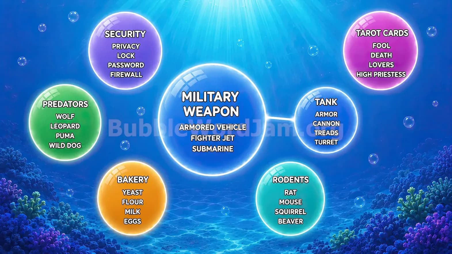 Bubble Word Jam Level 56 Screenshot