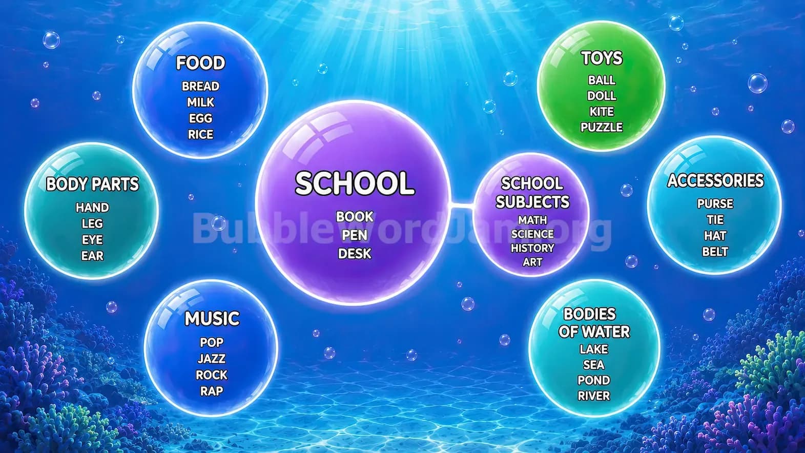 Bubble Word Jam Level 3 Screenshot