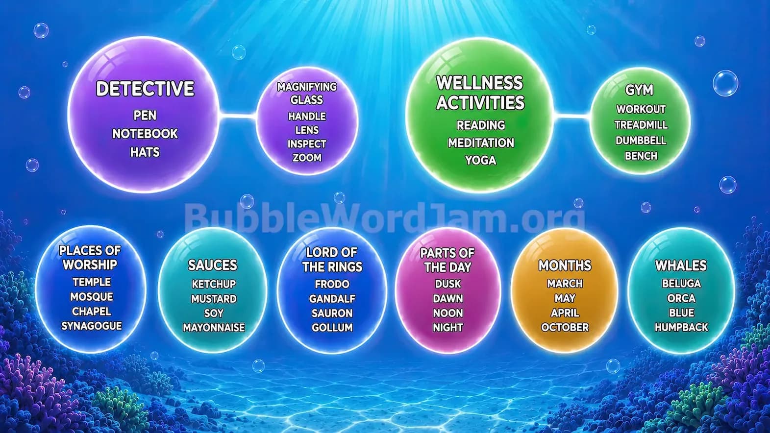 Bubble Word Jam Level 53 Answer, Cheat & Solution