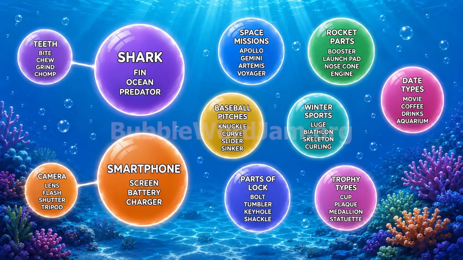 Bubble Word Jam Level 191 Answer, Cheat & Solution