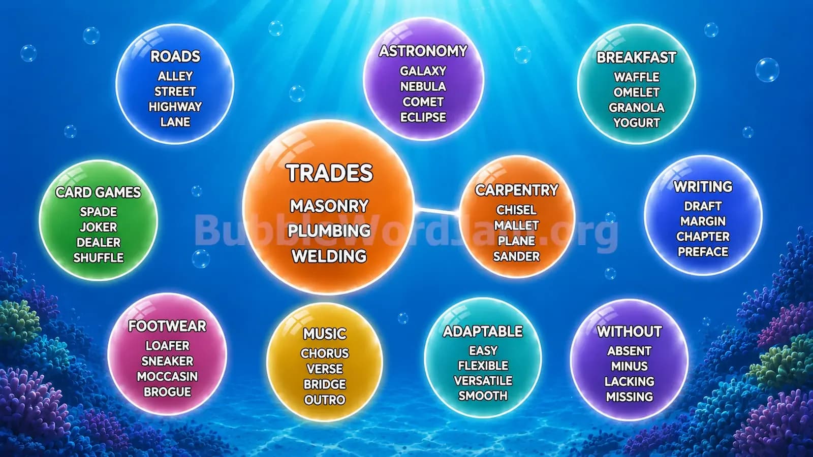 Bubble Word Jam Level 245 Screenshot