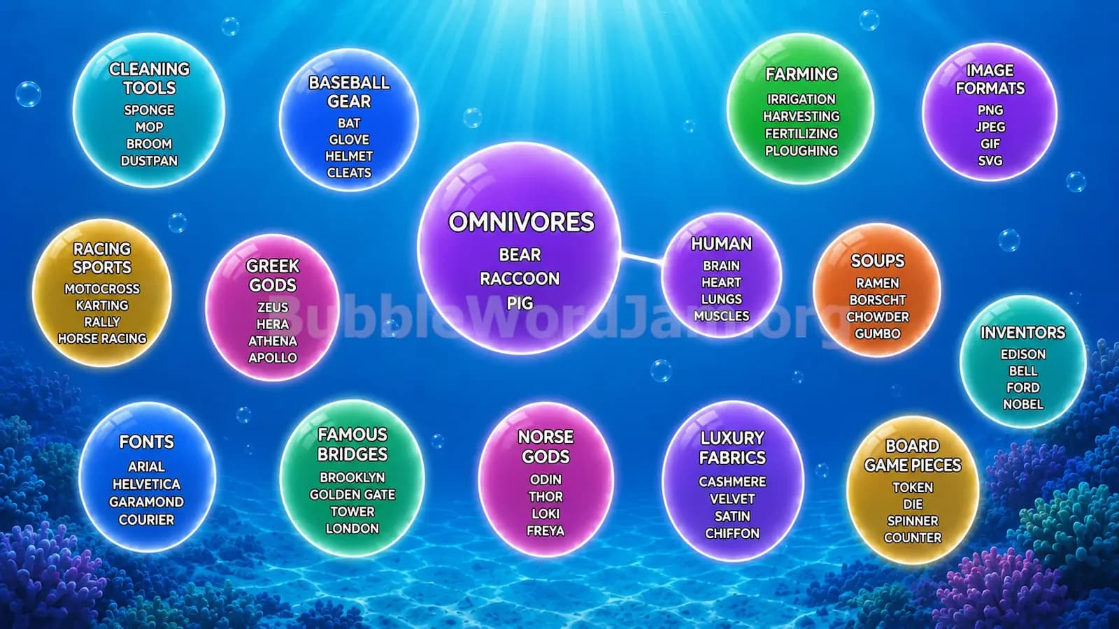 Bubble Word Jam Level 153 Screenshot