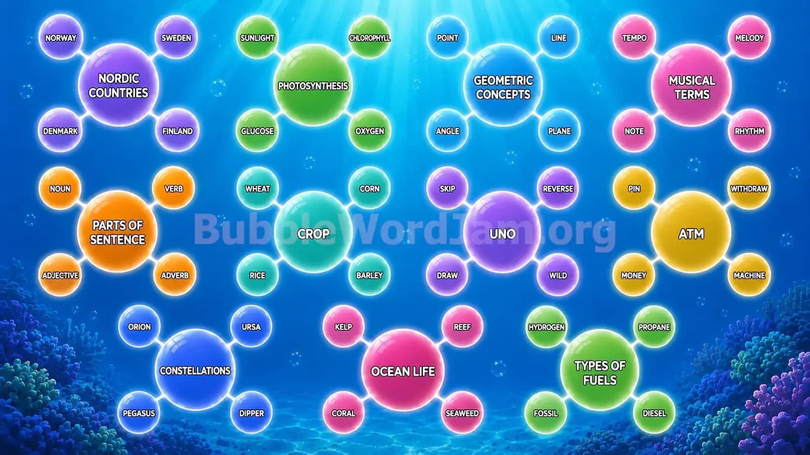 Bubble Word Jam Level 146 Screenshot
