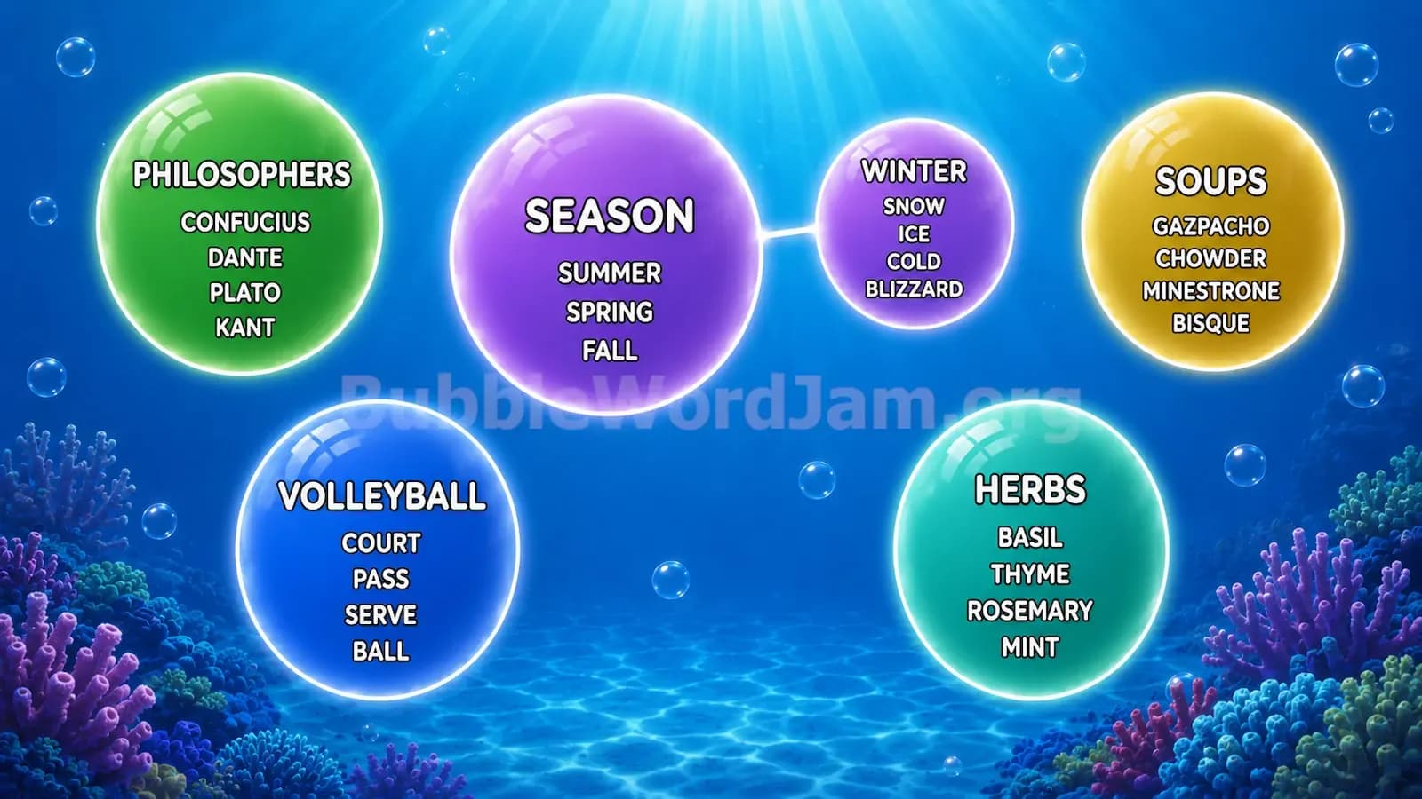 Bubble Word Jam Level 76 Screenshot