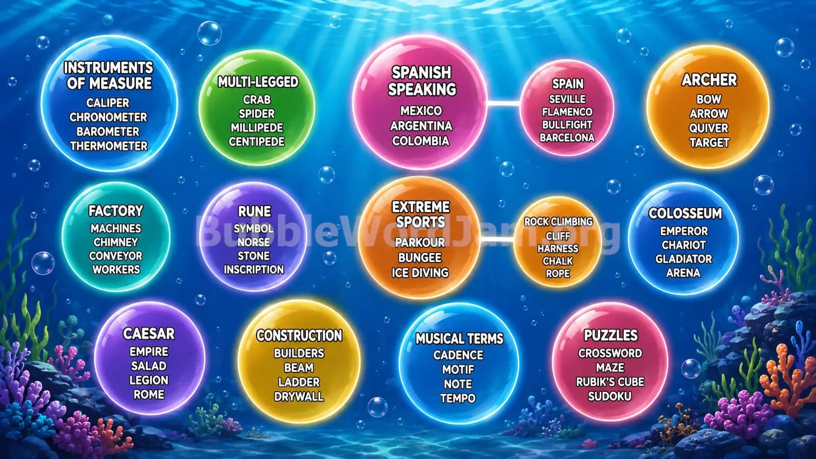 Bubble Word Jam Level 454 Screenshot