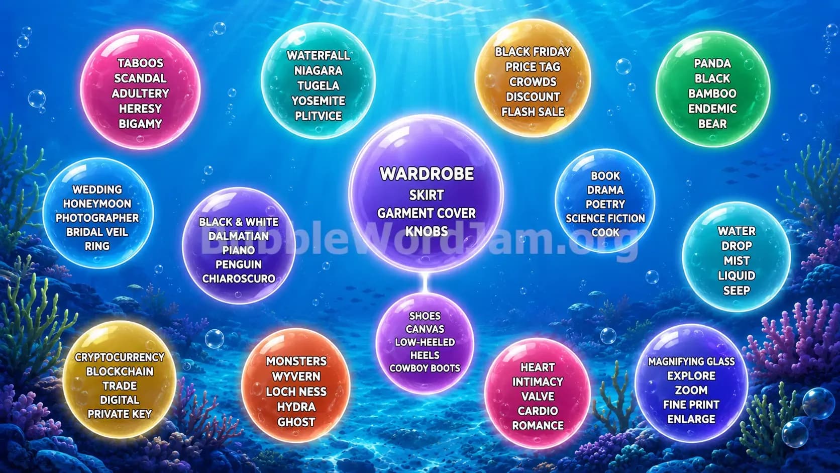 Bubble Word Jam Level 554 Screenshot