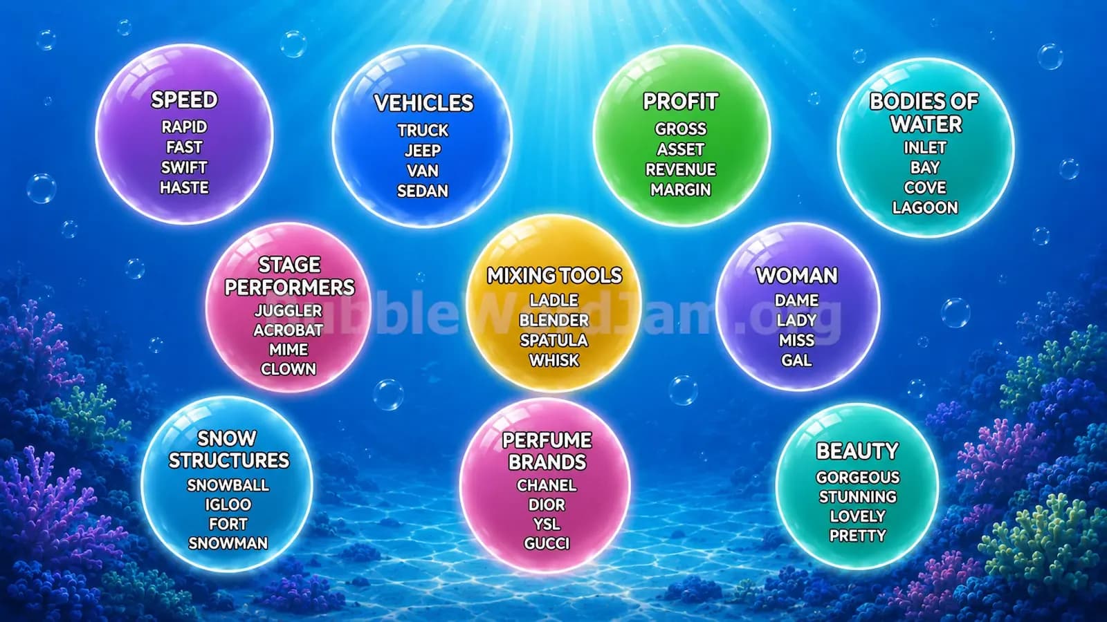 Bubble Word Jam Level 331 Screenshot