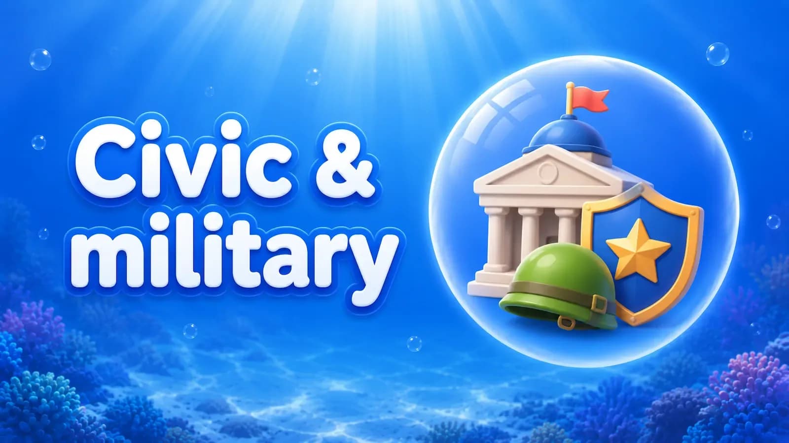 Bubble Word Jam Civic and Military Categories Guide