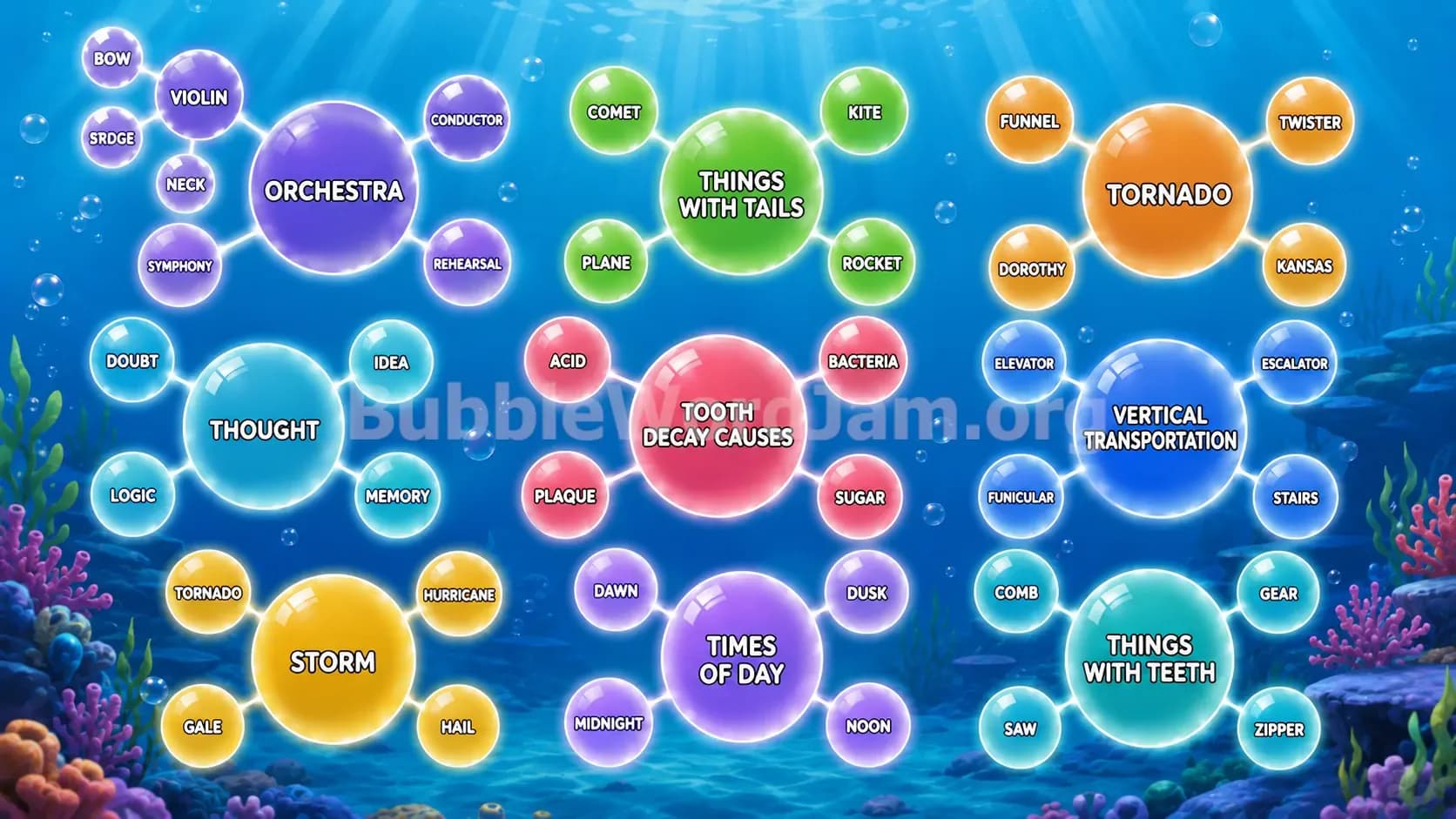 Bubble Word Jam Level 586 Screenshot