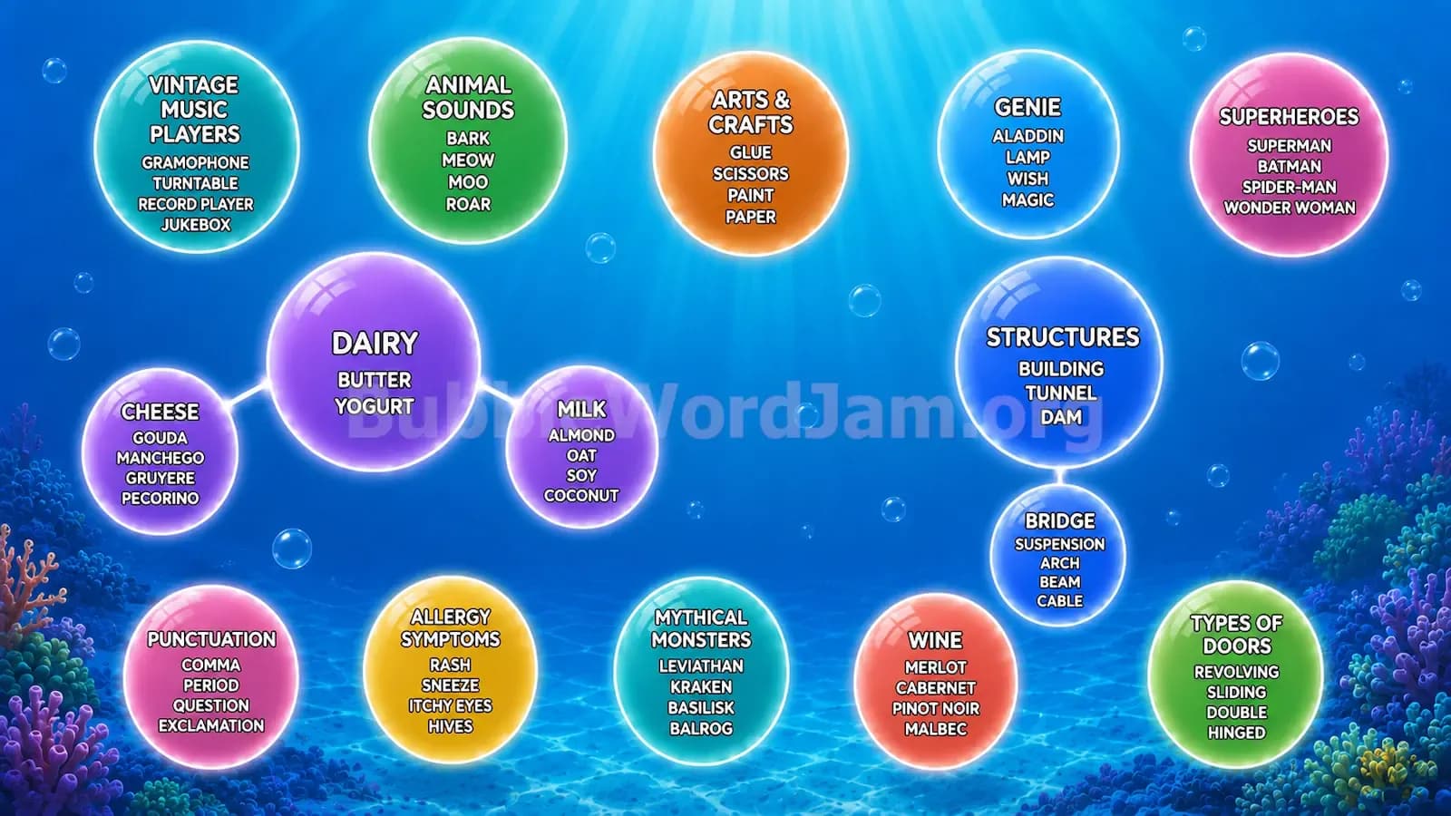Bubble Word Jam Level 170 Answer, Cheat & Solution