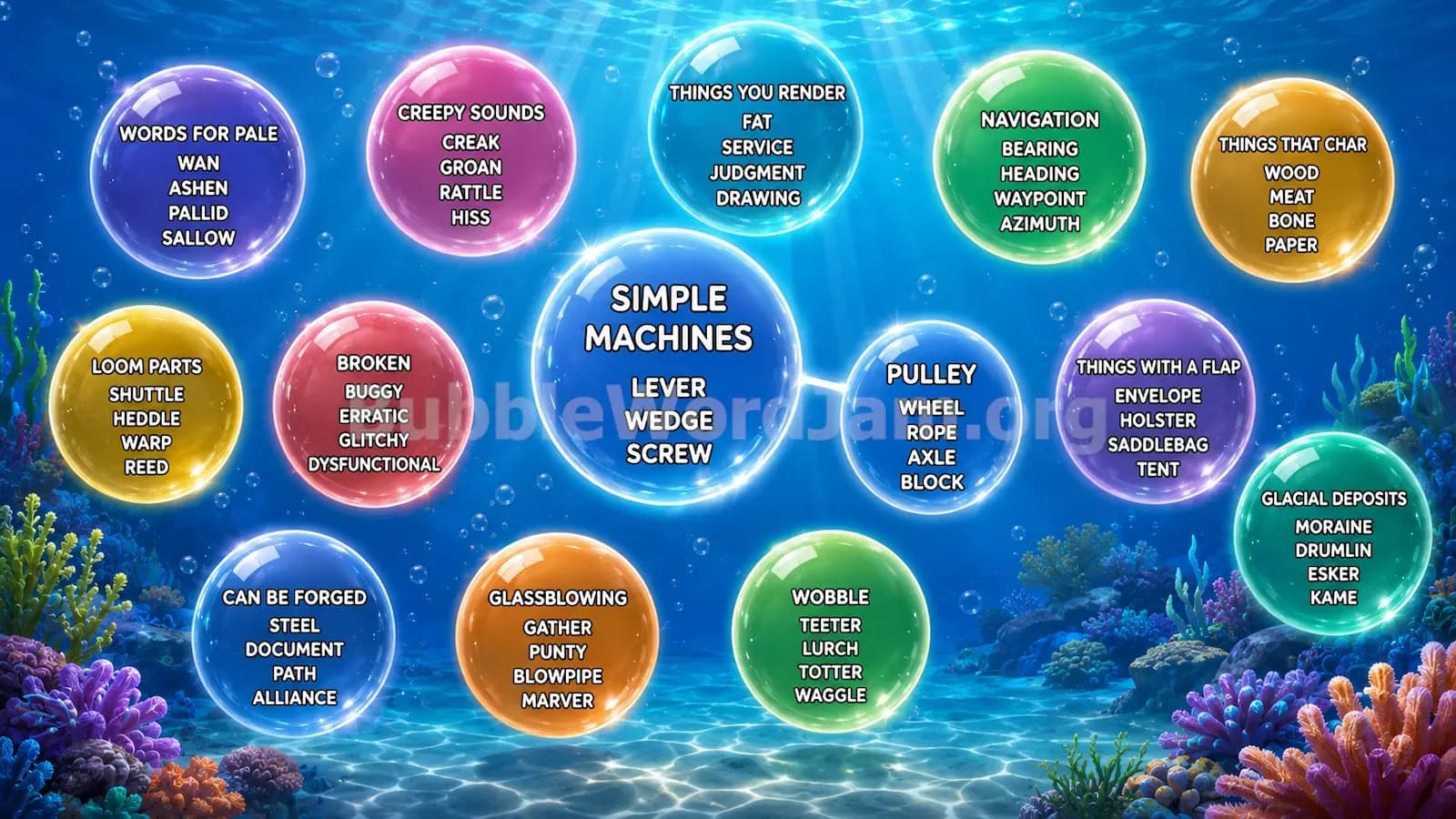 Bubble Word Jam Level 384 Answer, Cheat & Solution