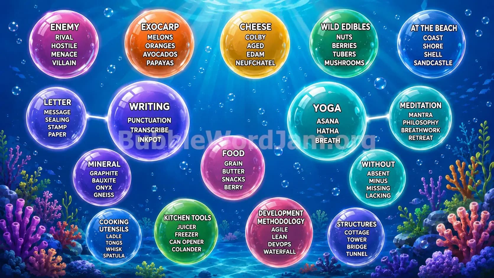 Bubble Word Jam Level 555 Answer, Cheat & Solution