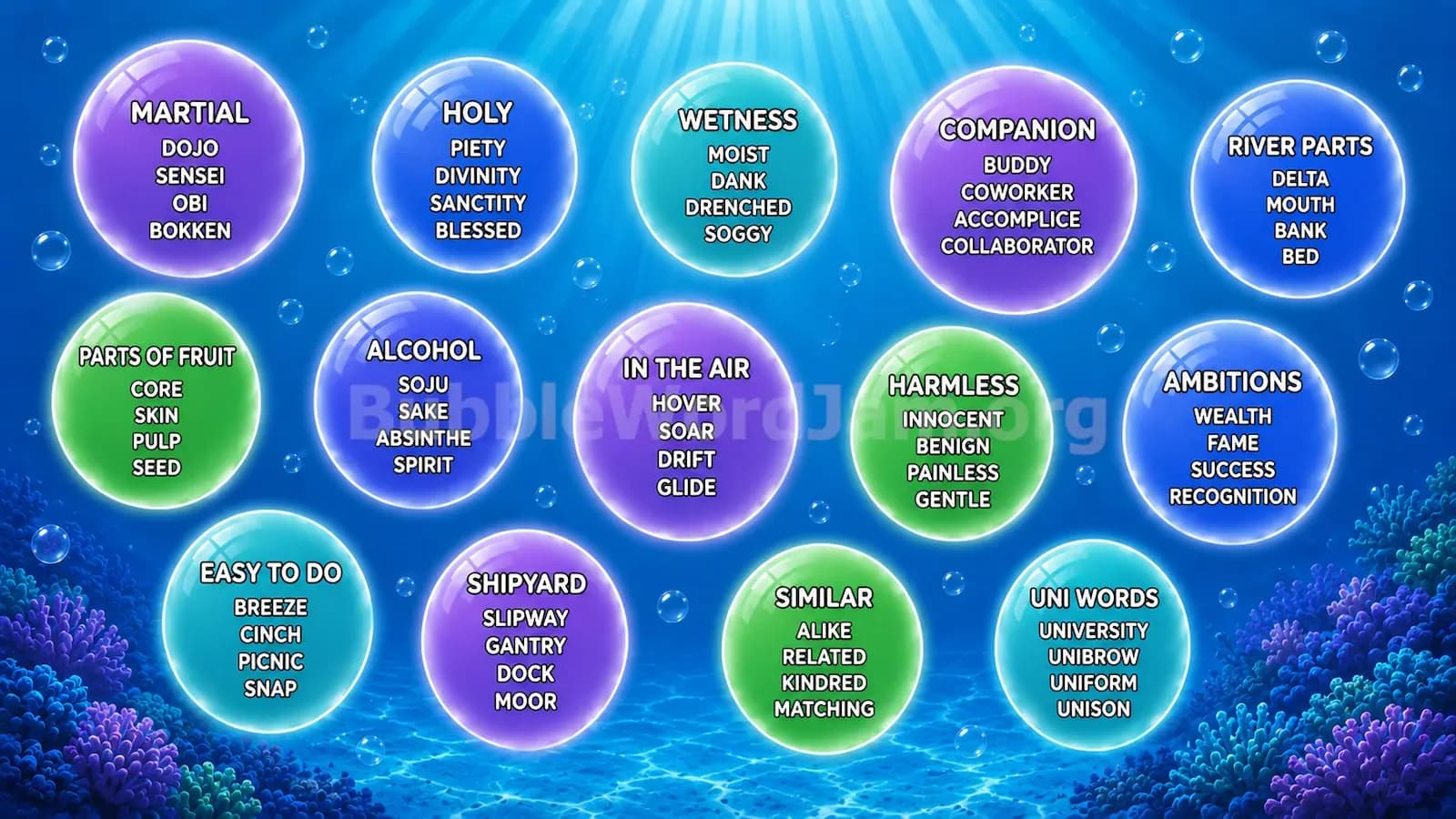 Bubble Word Jam Level 334 Screenshot