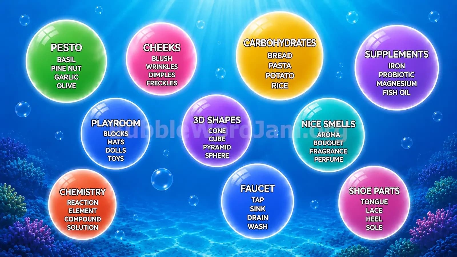 Bubble Word Jam Level 322 Screenshot