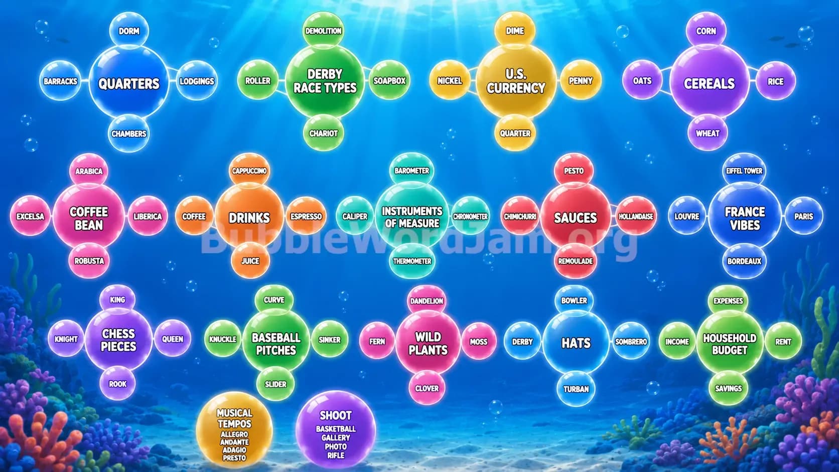 Bubble Word Jam Level 575 Answer, Cheat & Solution