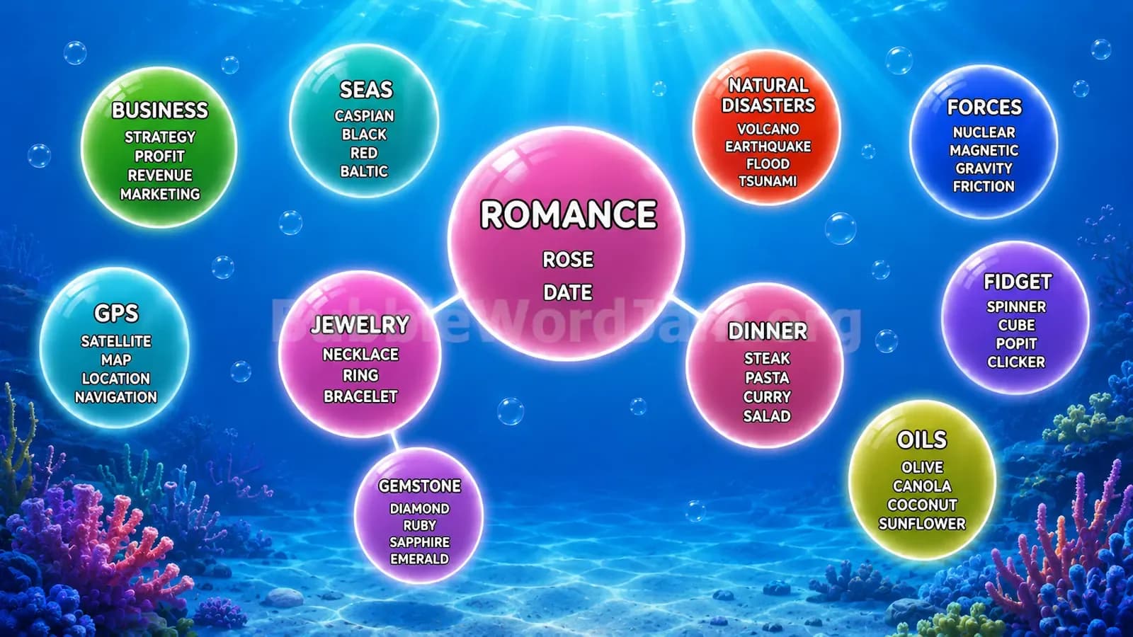 Bubble Word Jam Level 231 Screenshot