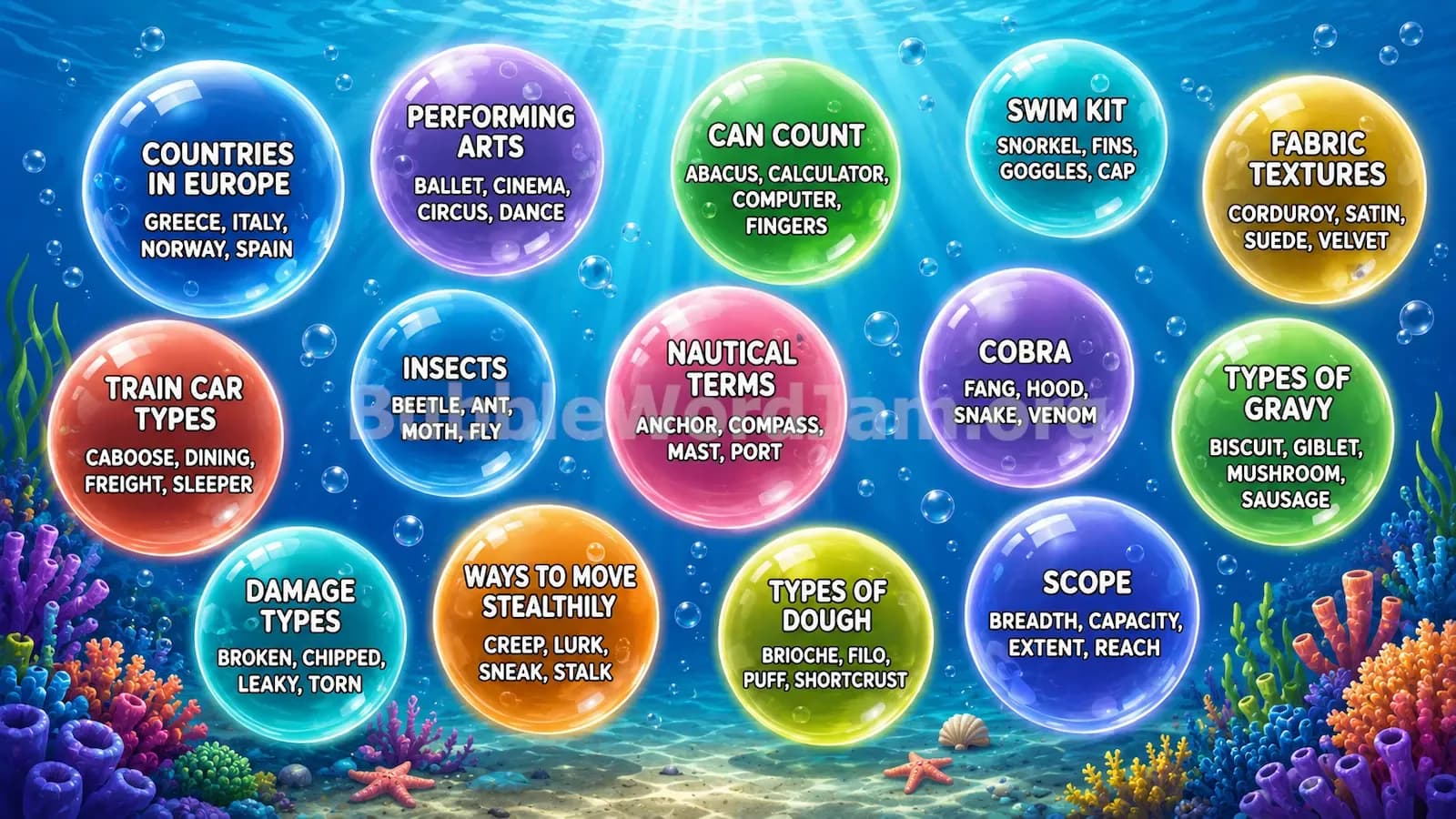 Bubble Word Jam Level 464 Answer, Cheat & Solution