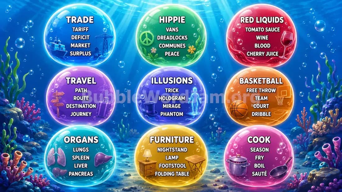 Bubble Word Jam Level 517 Screenshot