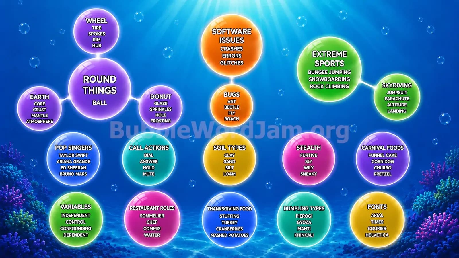 Bubble Word Jam Level 180 Answer, Cheat & Solution