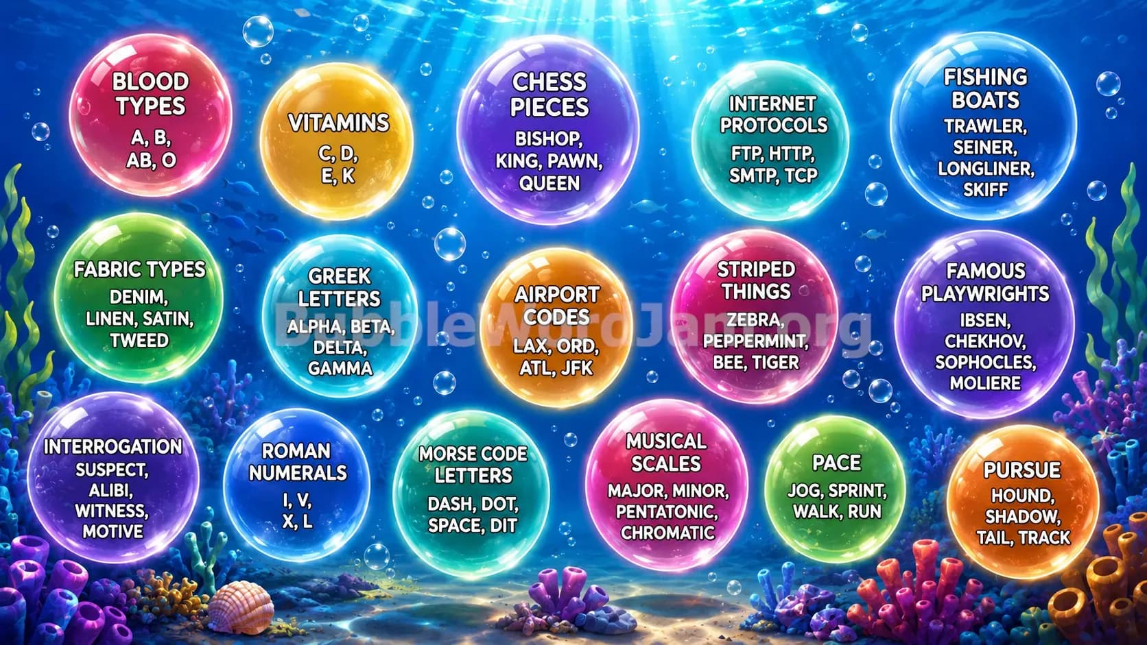 Bubble Word Jam Level 550 Answer, Cheat & Solution