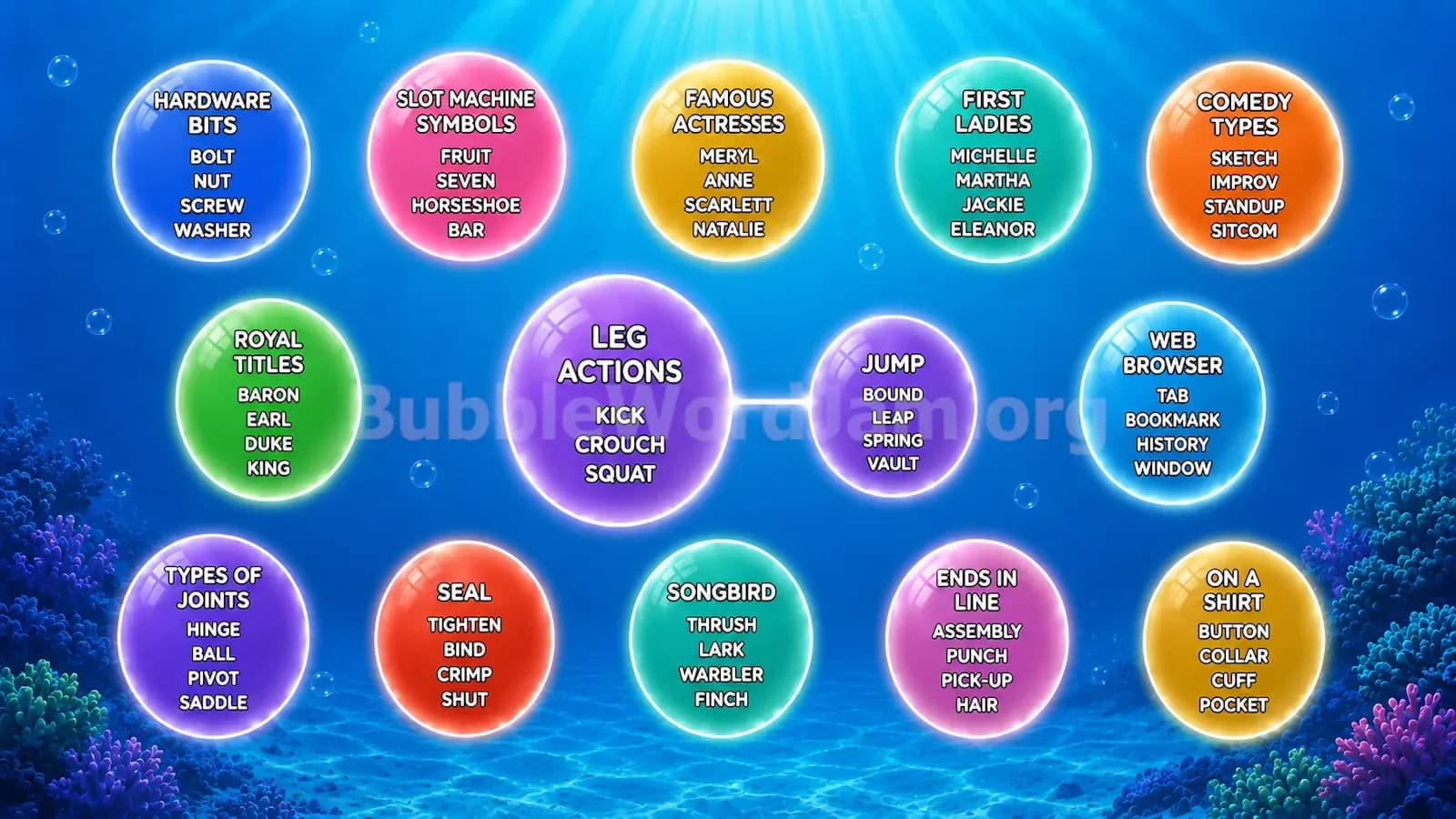 Bubble Word Jam Level 340 Screenshot