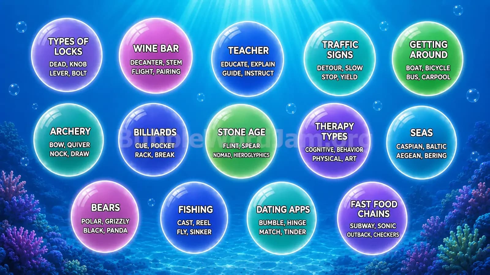 Bubble Word Jam Level 324 Screenshot