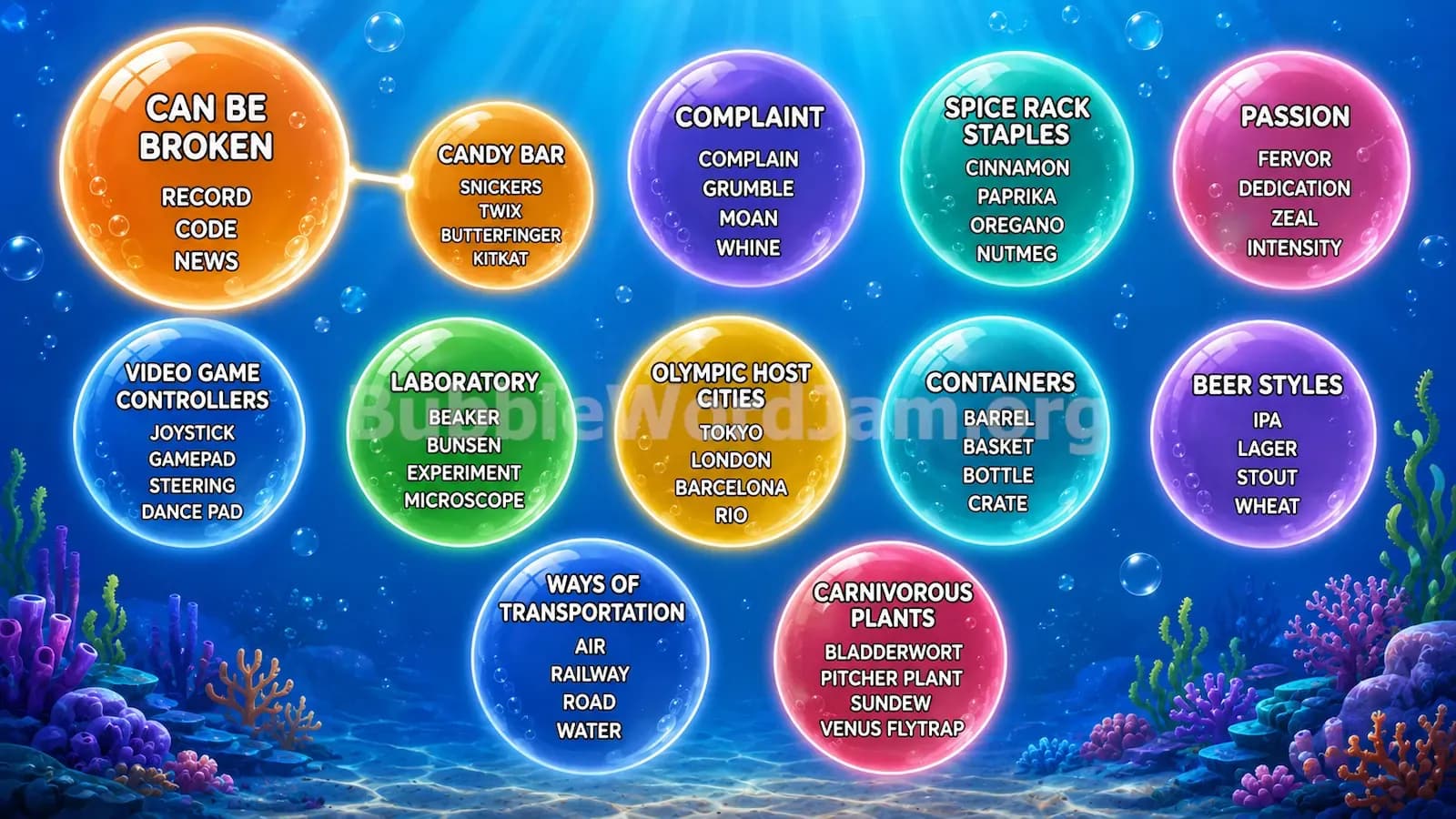 Bubble Word Jam Level 458 Screenshot