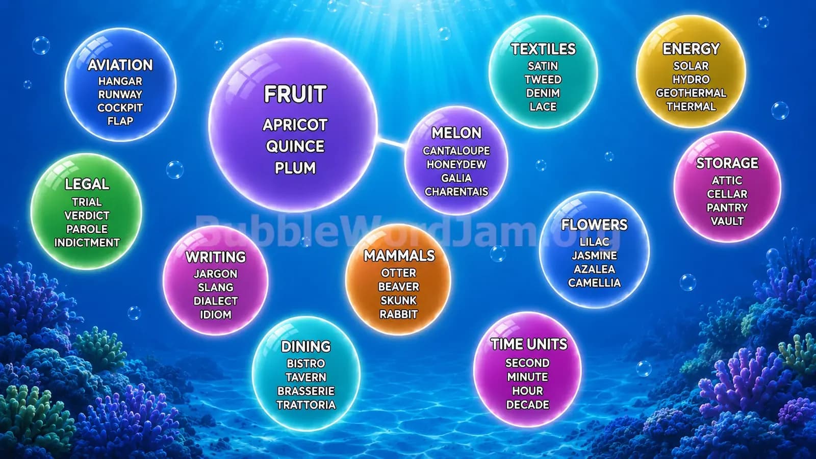 Bubble Word Jam Level 262 Screenshot