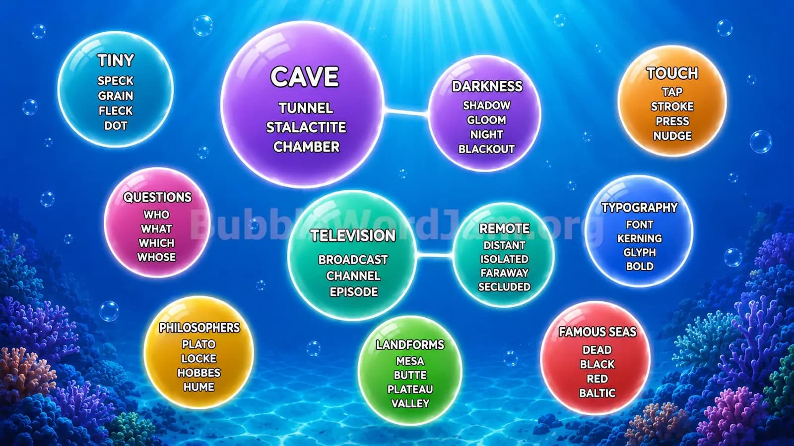 Bubble Word Jam Level 160 Screenshot