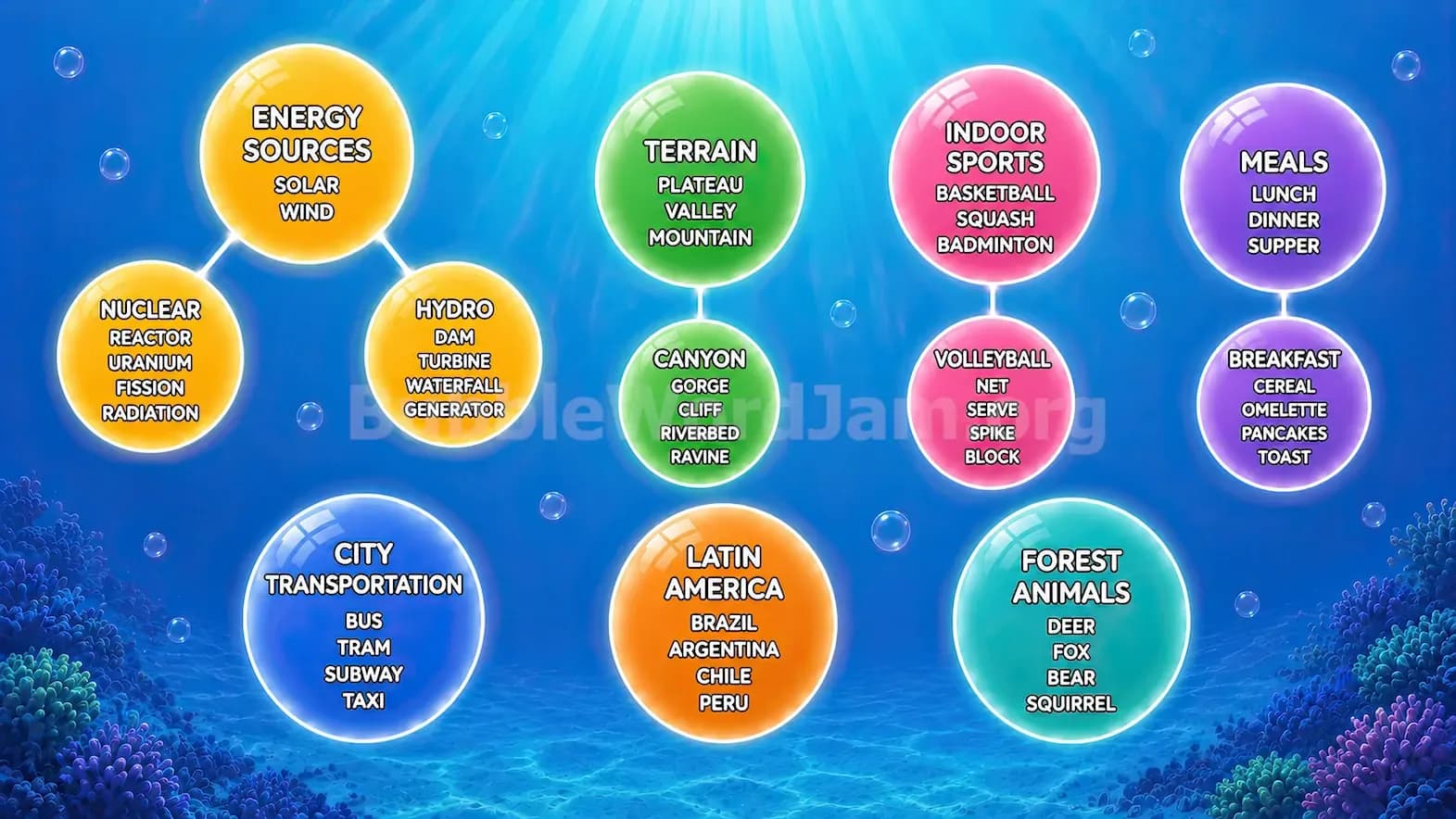 Bubble Word Jam Level 59 Answer, Cheat & Solution