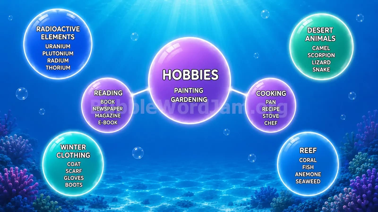 Bubble Word Jam Level 86 Screenshot