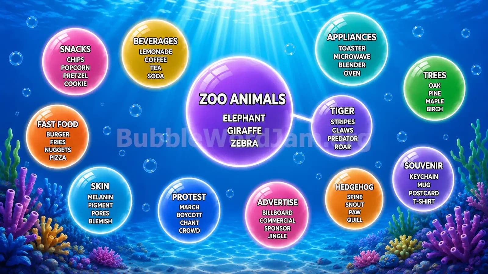 Bubble Word Jam Level 131 Screenshot