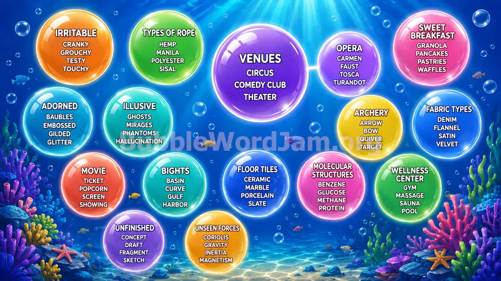 Bubble Word Jam Level 415 Screenshot
