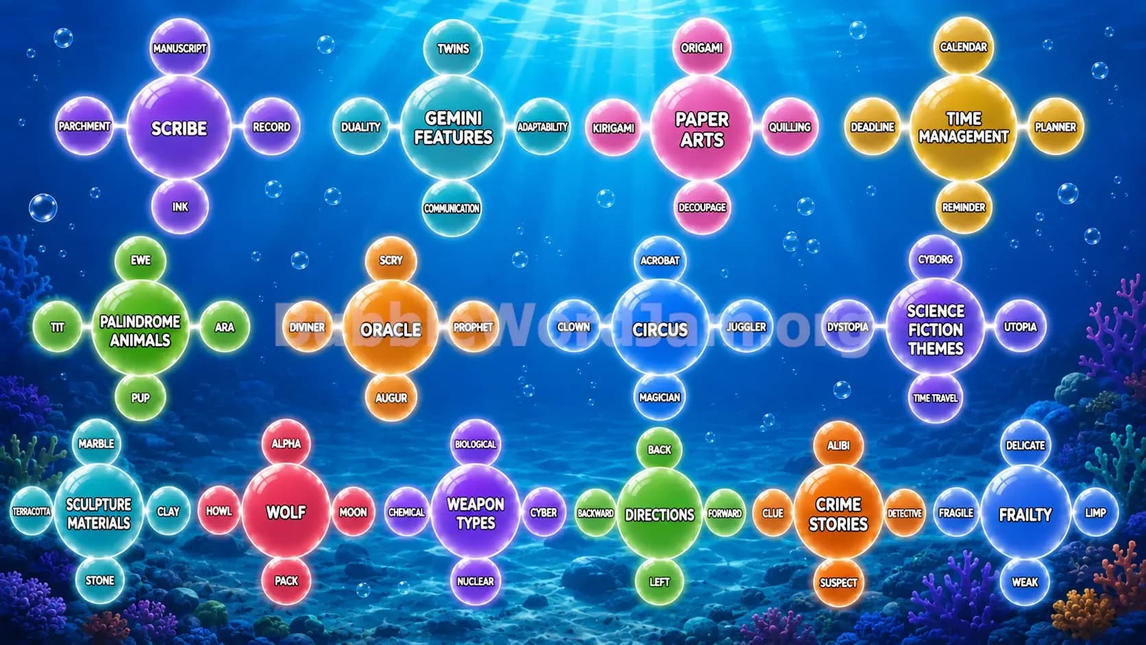 Bubble Word Jam Level 584 Answer, Cheat & Solution