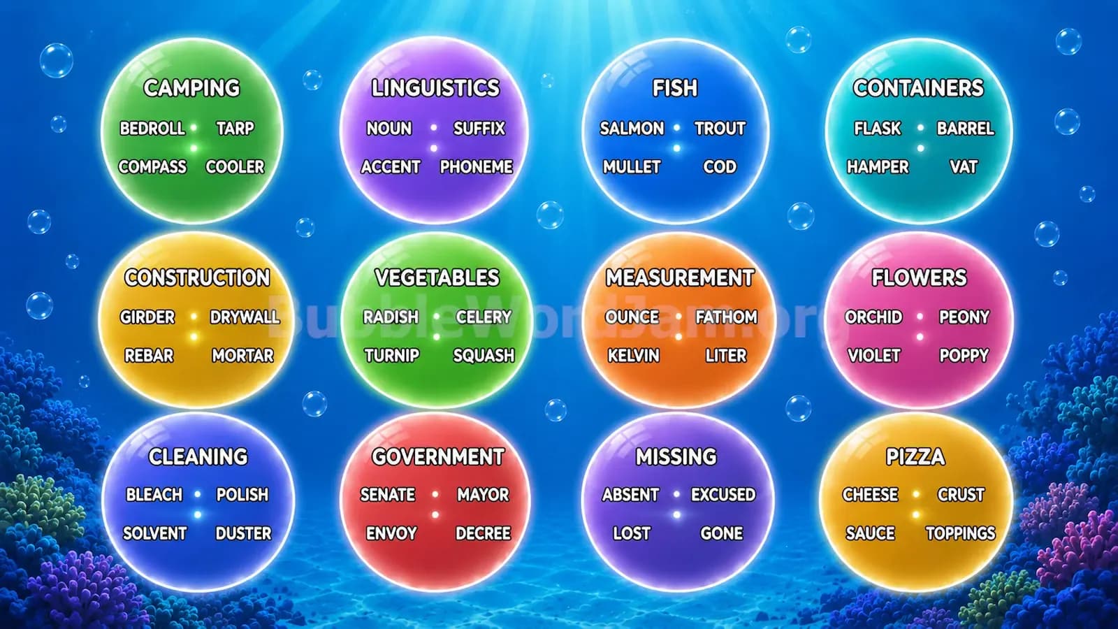 Bubble Word Jam Level 248 Screenshot